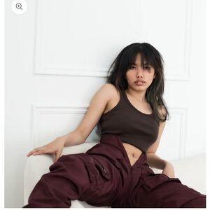 Burgundy Varenne joggers size Small